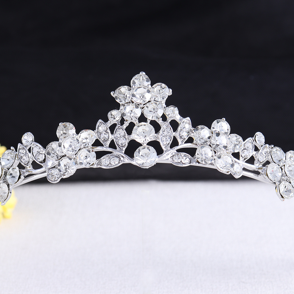 New Hot Sale Cheap Headwear Rhinestone Accessories Bridal Tiara Bridal Crown Beauty Pageant Headwear Fit for Girls