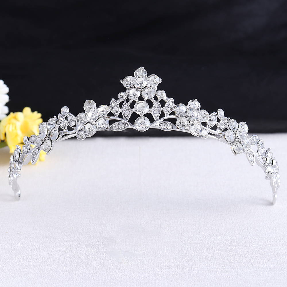 New Hot Sale Cheap Headwear Rhinestone Accessories Bridal Tiara Bridal Crown Beauty Pageant Headwear Fit for Girls