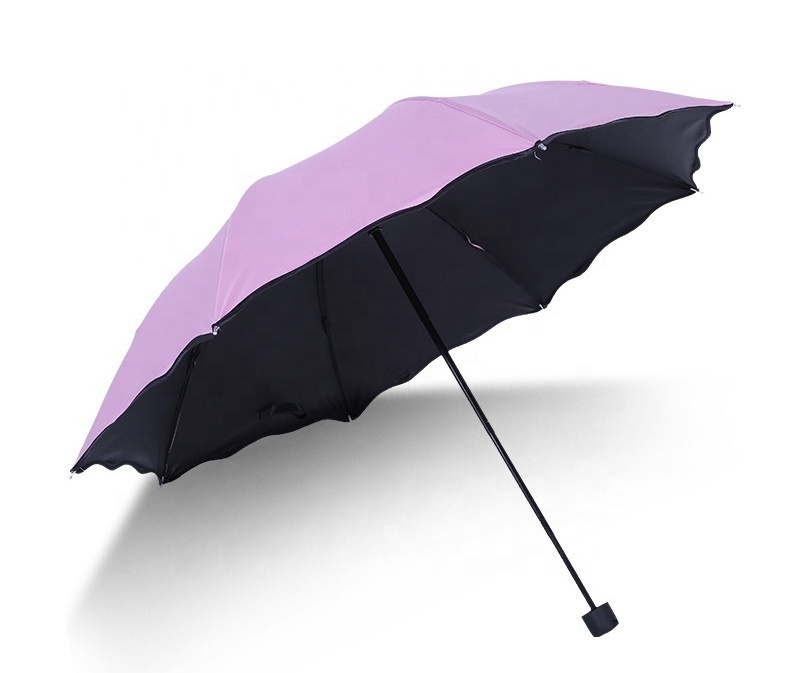 2023 Popular Design Magical Flower Wavy Foldable Umbrellas For The Rain Waterproof For Woman