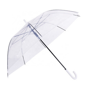 Factory Wholesale Straight Multiple Color PVC Material Customization Available Transparent Umbrella Rain Clear