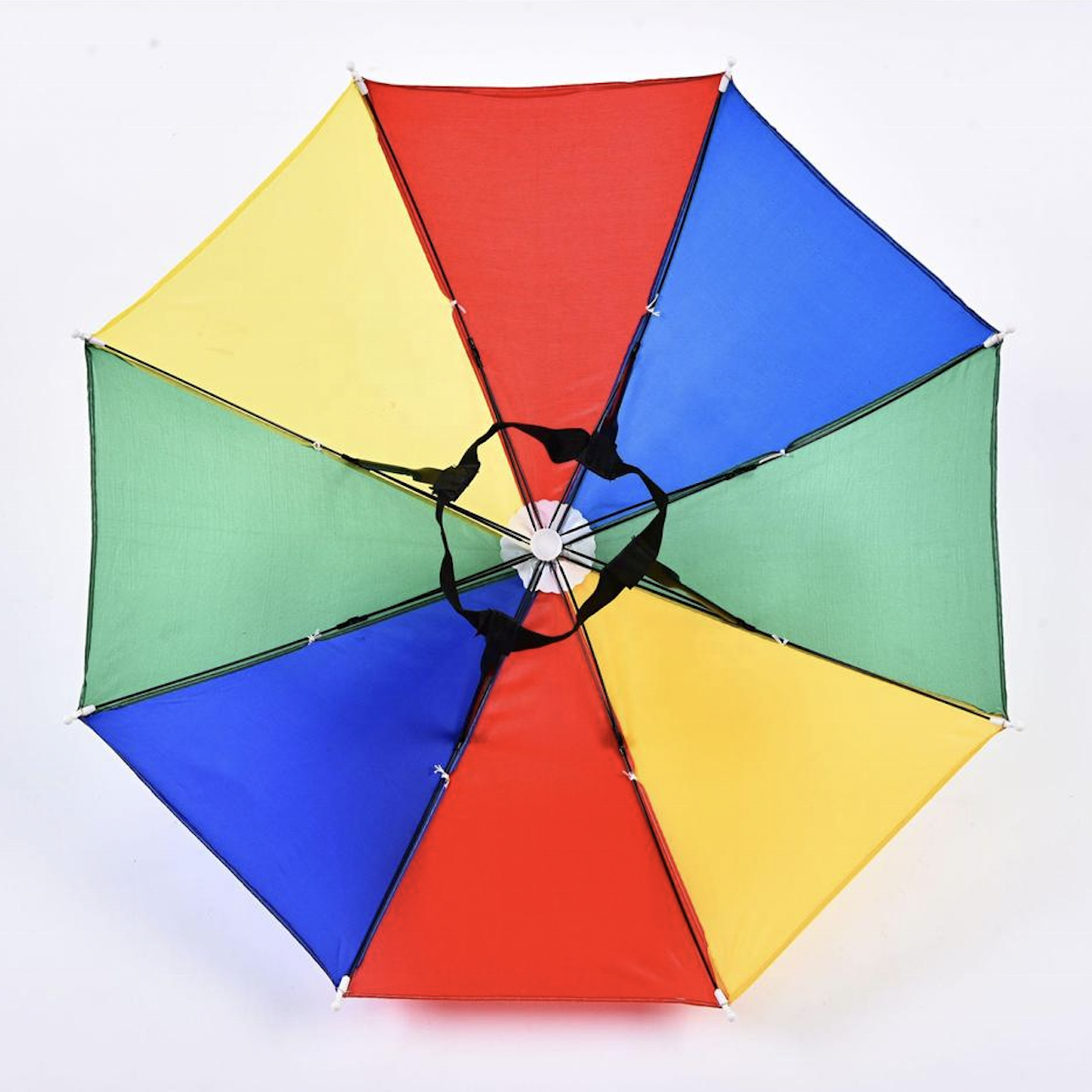 Hands Free Outdoor Working Fishing Use Sun Block Rainbow Small Cheap Head Umbrella Hat For Adults