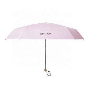 Hot Selling Five Fold Multiple Colors Small Folding Pocket Use For Travel Mini UV Umbrella For Purse