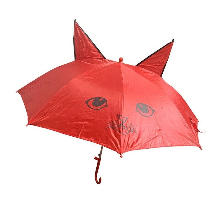 Factory Wholesale Animal Ear Automatic Open Customization Available Kids Rain Umbrellas For Children