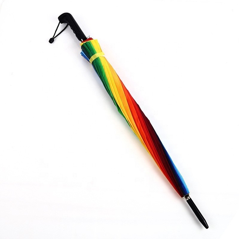 Factory Wholesale Customization Available Promotional Rainbow Umbrella For The Rain Waterproof