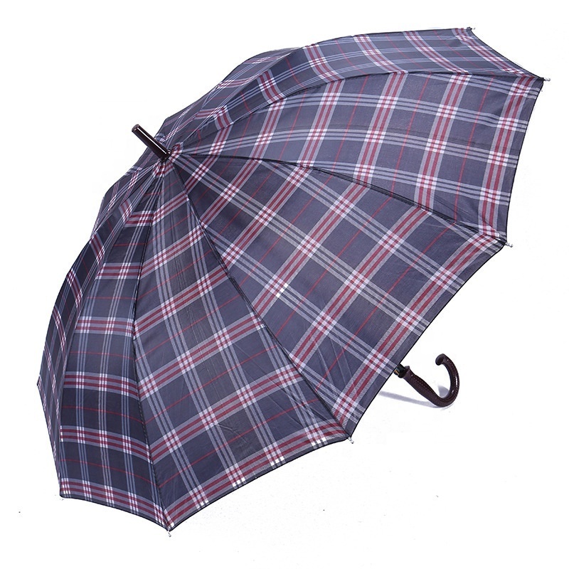 Factory Wholesale Multiple Plaid Pattern 10K 25 Inch Automatic Open Straight Large Umbrellas For Men