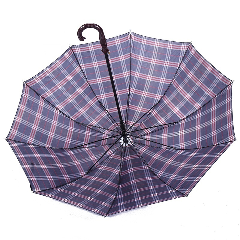 Factory Wholesale Multiple Plaid Pattern 10K 25 Inch Automatic Open Straight Large Umbrellas For Men