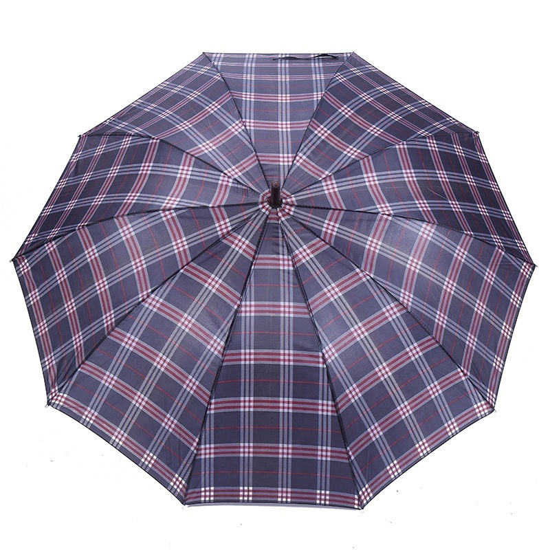 Factory Wholesale Multiple Plaid Pattern 10K 25 Inch Automatic Open Straight Large Umbrellas For Men