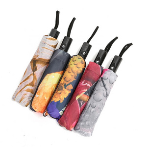 Factory Wholesale Multiple Design Auto Open Close Printed Foldable Umbrella Automatic For Women