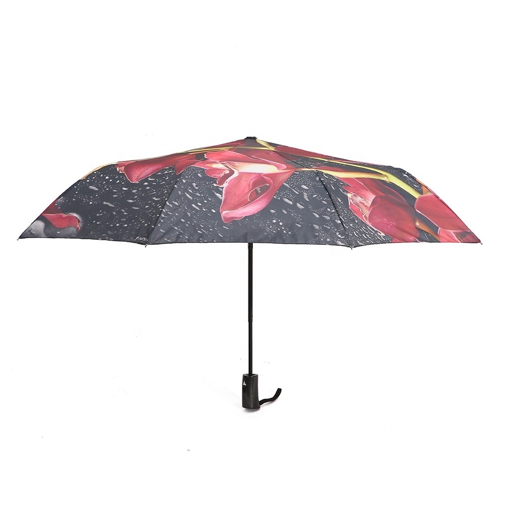 Factory Wholesale Multiple Design Auto Open Close Printed Foldable Umbrella Automatic For Women