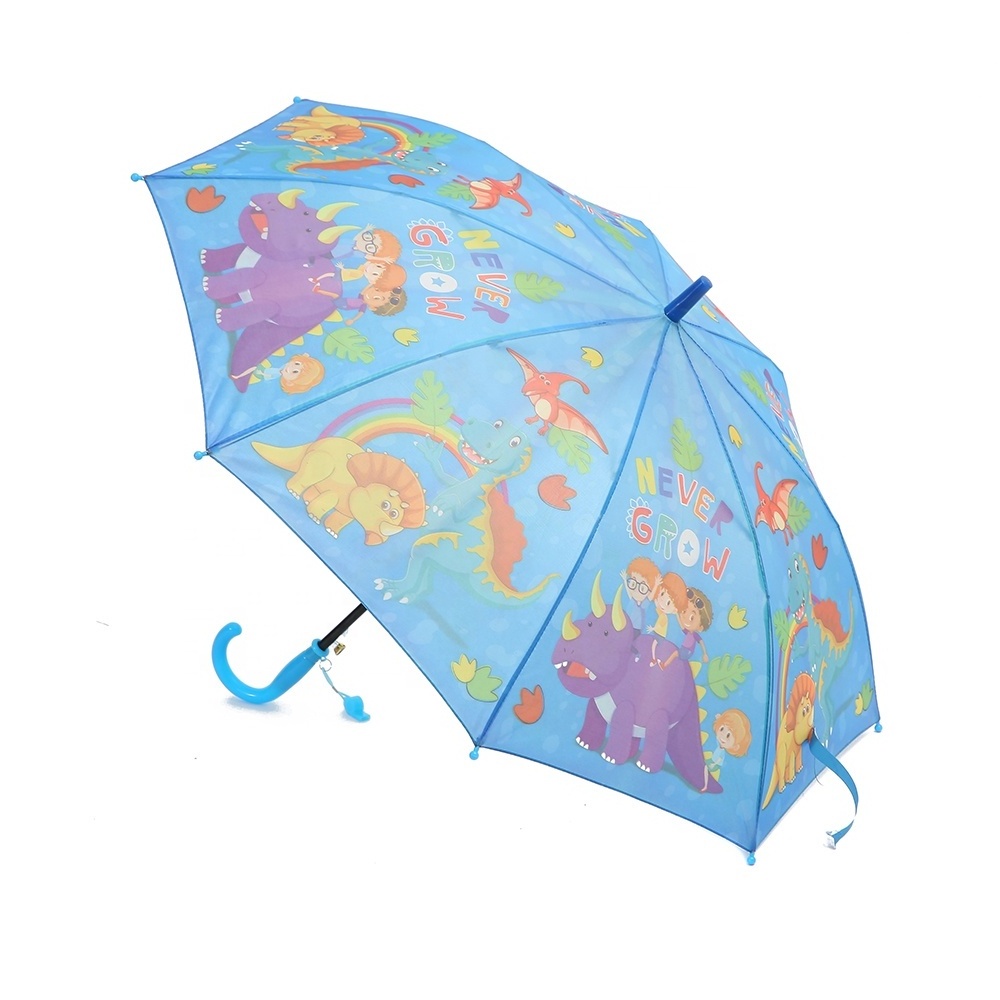 Factory Wholesale Polyester Paperprint Multiple Design Whistle Child Rain Umbrella For Kids Boy