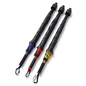 Hot Selling Black Coating Colored Fiber Ribs Large Golf Umbrellas With UV Protection With Plastic Cover