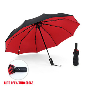 Luxury Business Male Large Umbrellas Windproof Double Layer Resistant Umbrella Fully Automatic Rain Umbrellas