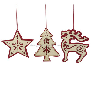 Christmas Wooden star/tree/reindeer hanging wall decoration