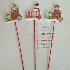 Train with santa /snowman/deer christmas decoration stick/garden decoration stick gift