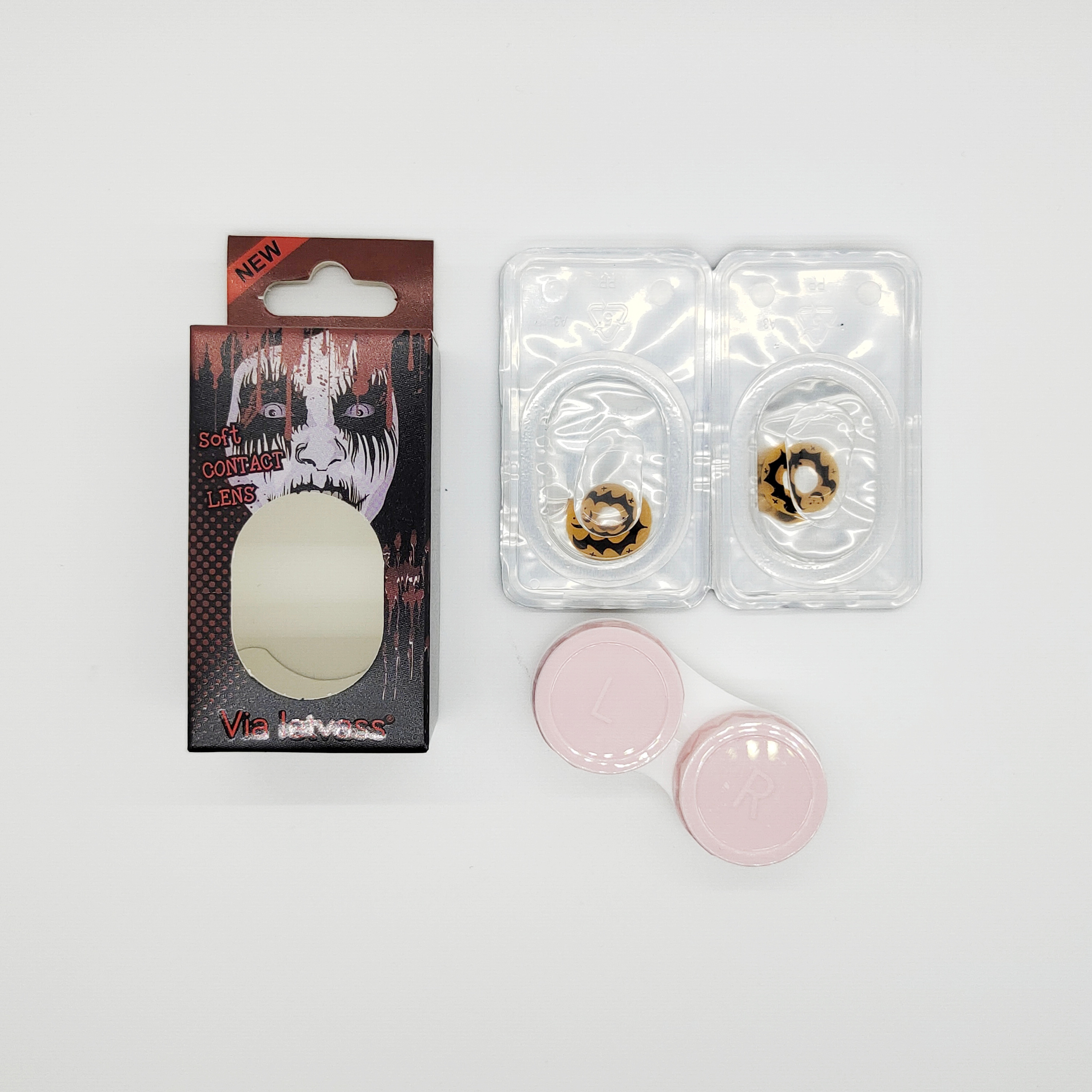 HOT monster eye cosplay red contact lenses Role play colored  eye contact for halloween case contact lenses