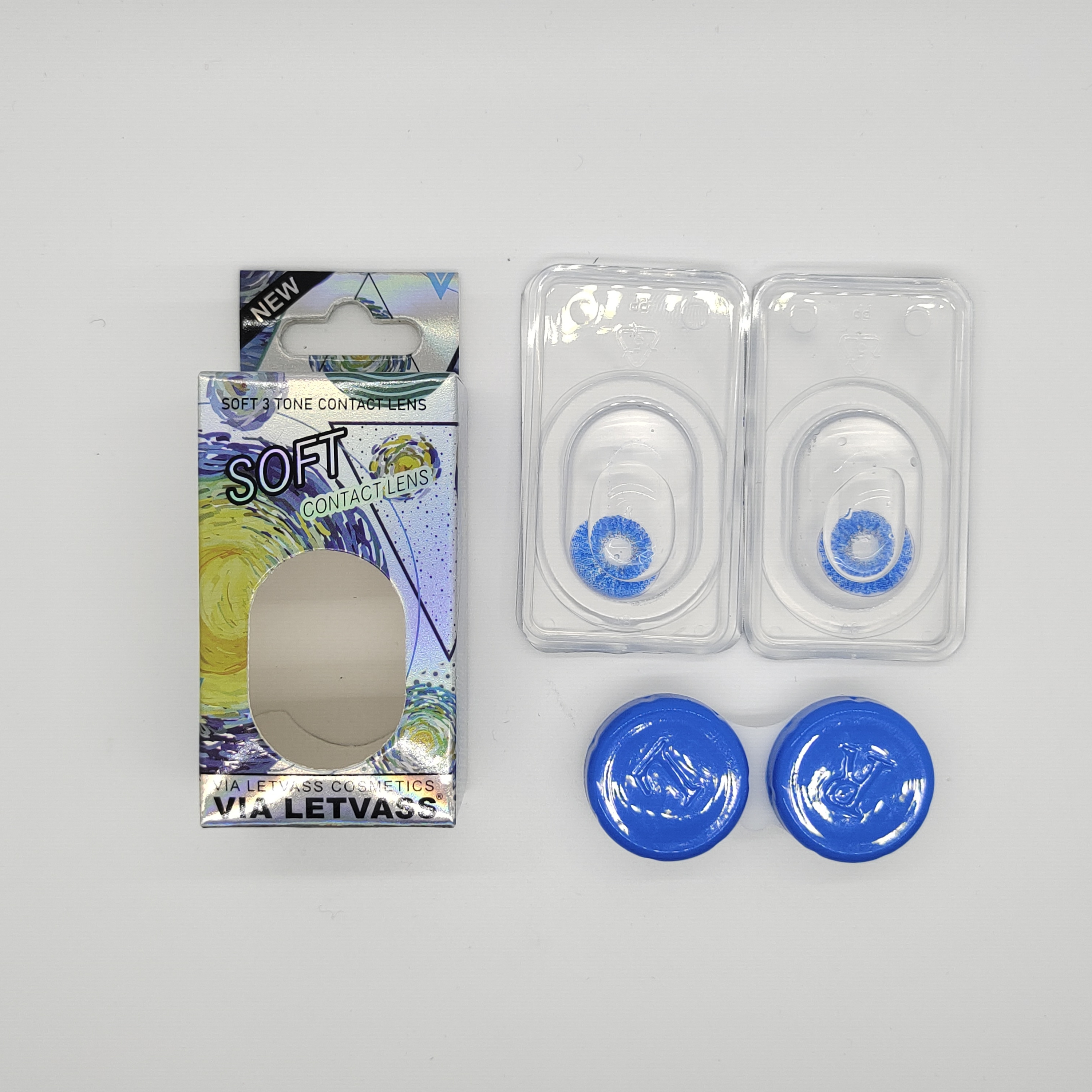 Popular eye contact lenses packaging soft contact lenses Via letvass contact lens