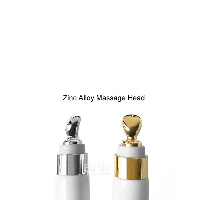 10ml 20ml empty plastic cosmetic eye cream tube packaging with alloy metal massage applicator