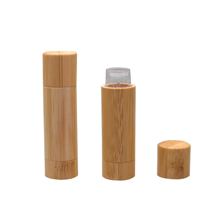 eco friendly 5ml bamboo lip balm tube cosmetic packaging