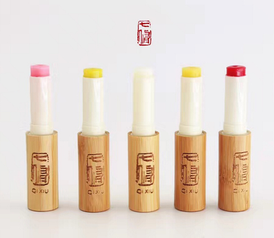 eco friendly 5ml bamboo lip balm tube cosmetic packaging