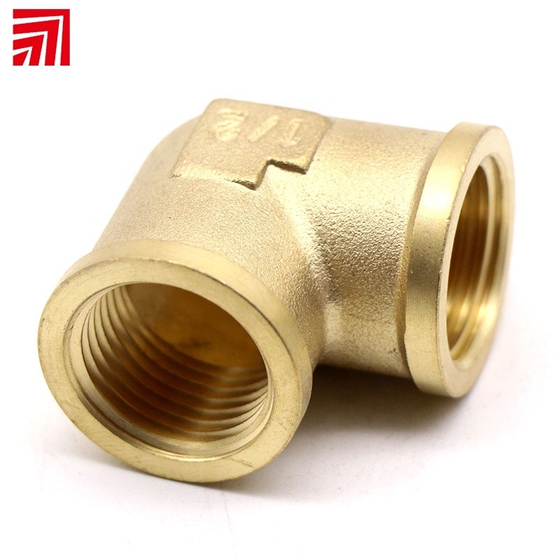 Factory wholesale best prices pipe fittings double female threads brass elbow 90 degree 1/2*1/2 inch brass elbow