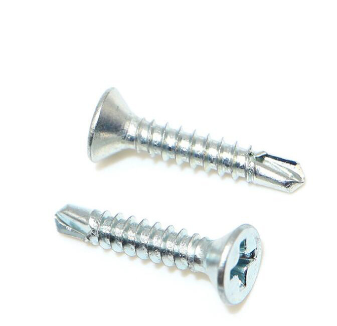 Phil Cross Recessed Carbon Steel Countersunk Csk Head Galvanized Sds Self Drilling Tek Screw For Metal