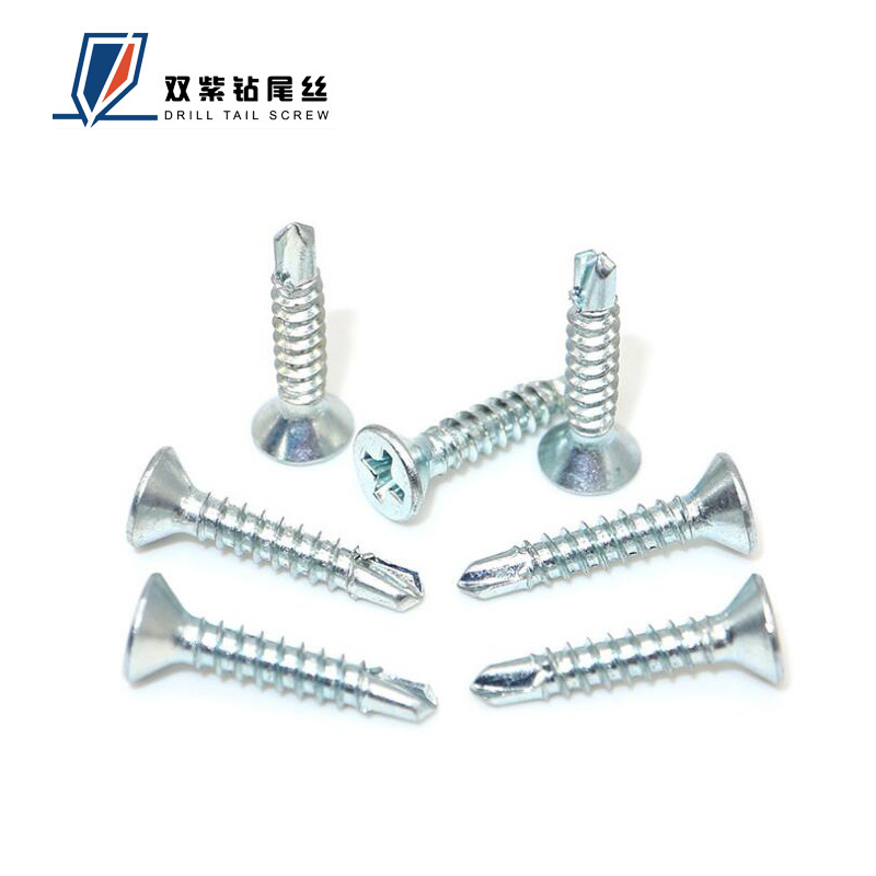 Phil Cross Recessed Carbon Steel Countersunk Csk Head Galvanized Sds Self Drilling Tek Screw For Metal