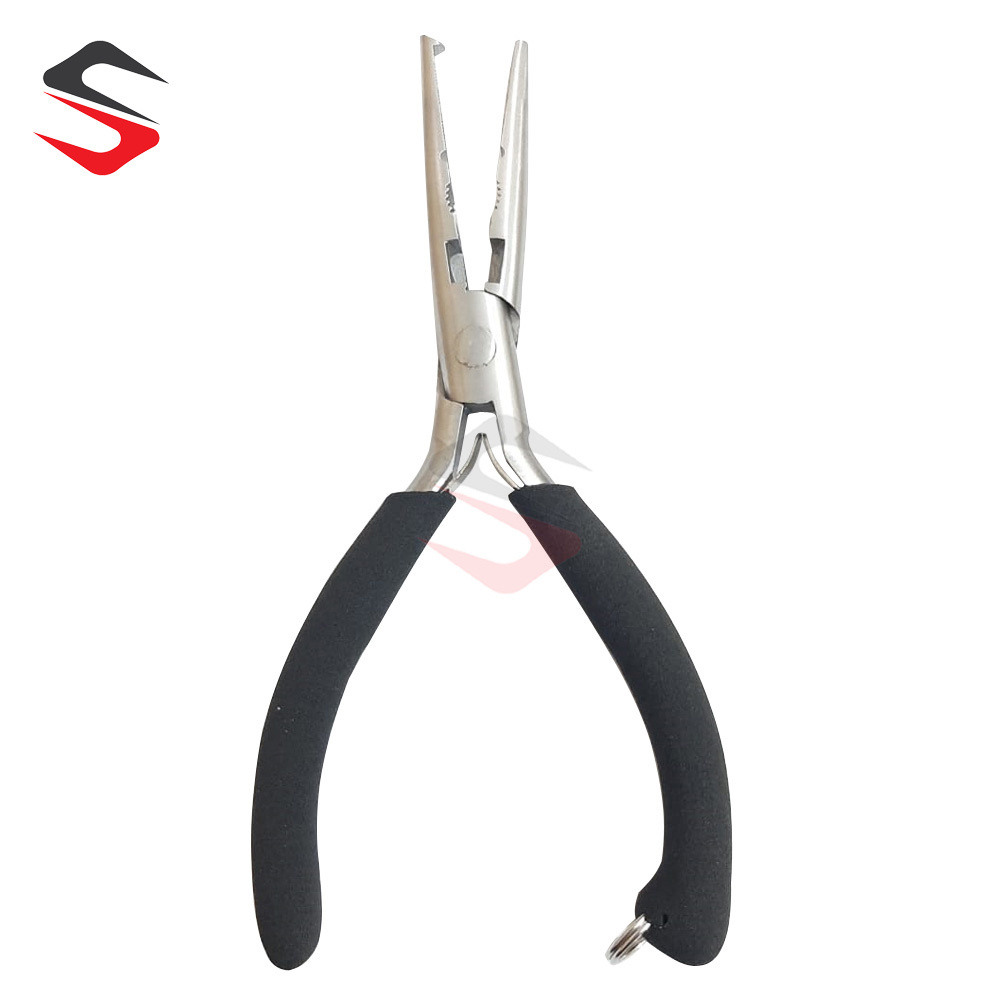 High Quality Fishing Split ring Pliers Stainless Steel With Black foamy Grip 6 inch Handle Fly Fishing Fly Tying Tools