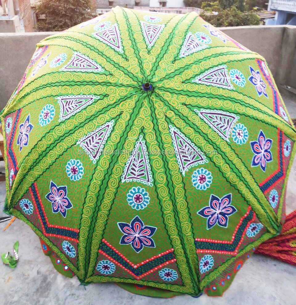 New Big Size Large Umbrella Fine Handmade Embroidery Garden Umbrella