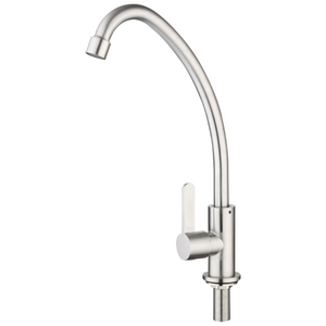 SUDIN New design cold water long flexible stainless steel 304 goose neck tap kitchen sink faucet