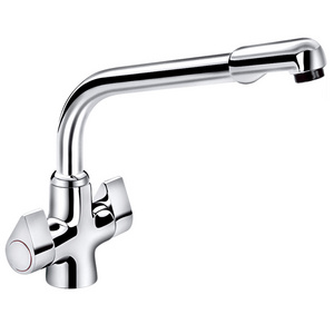 Factory directly supply brief design wash kitchen two handle brass kitchen faucet