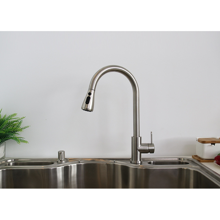 Hot Selling Stainless Steel 304 Kitchen Faucet with Pull Down Sprayer Sink Faucet