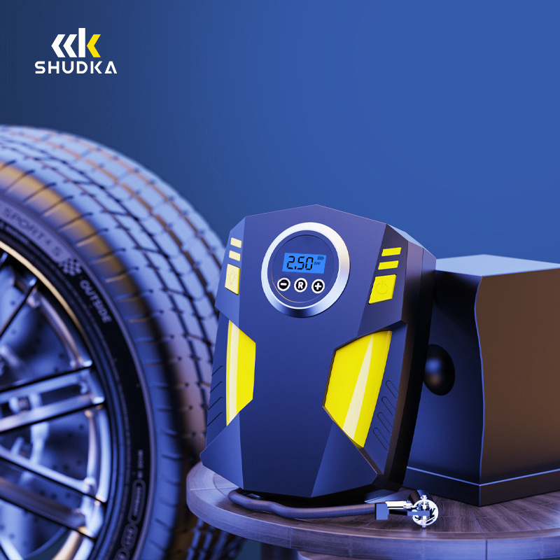 SDK 2023 New Mini Electric Air Pump Portable Digital Tire Inflator With Pressure Gauge Pcb Tire Inflator For Car