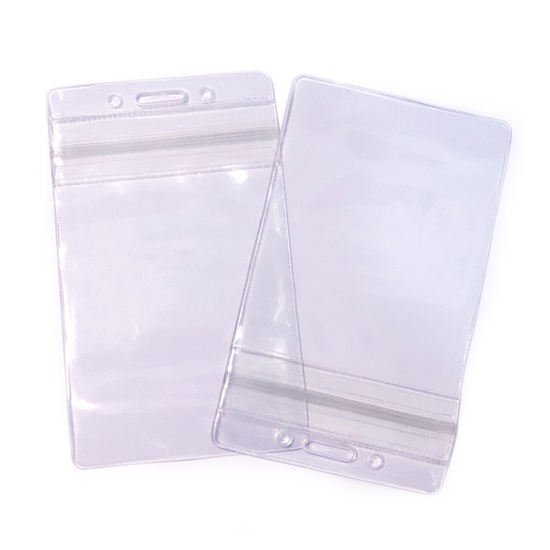 Vertical Soft PVC Working ID Badge Card Holder