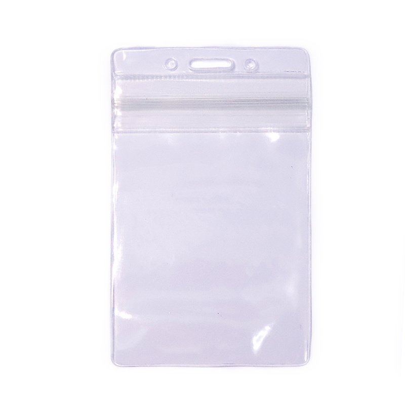 Vertical Soft PVC Working ID Badge Card Holder