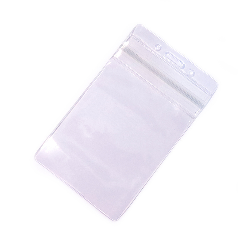 Vertical Soft PVC Working ID Badge Card Holder