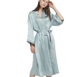 Manufacture Wholesale Classic Fashion 100% Natural Pure Silk Pajamas Robe For Women