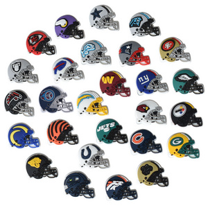 Hot Selling New Nfl Buffalo Bills Sport Teams Helmet Shoe Charm Nfl Football Clog Charms For Kids Birthday Gifts Shoe Charms