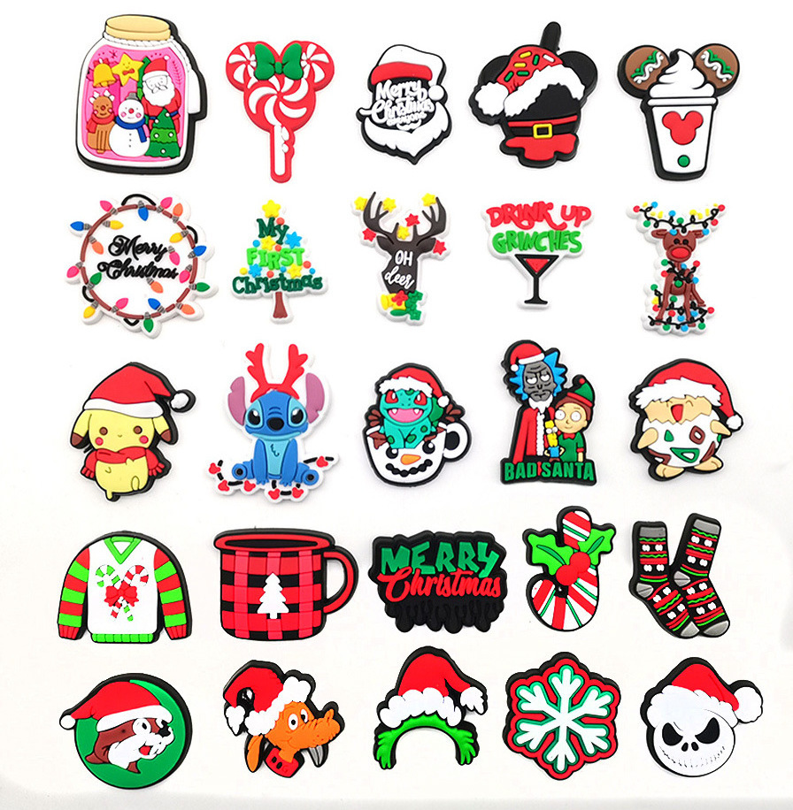 New Christmas Clog Charms Designer Princess Clog Charms Wholesale Pvc Clog Charms For Kids Christmas Gifts