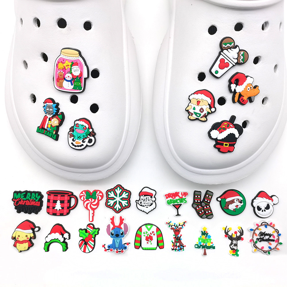 New Christmas Clog Charms Designer Princess Clog Charms Wholesale Pvc Clog Charms For Kids Christmas Gifts