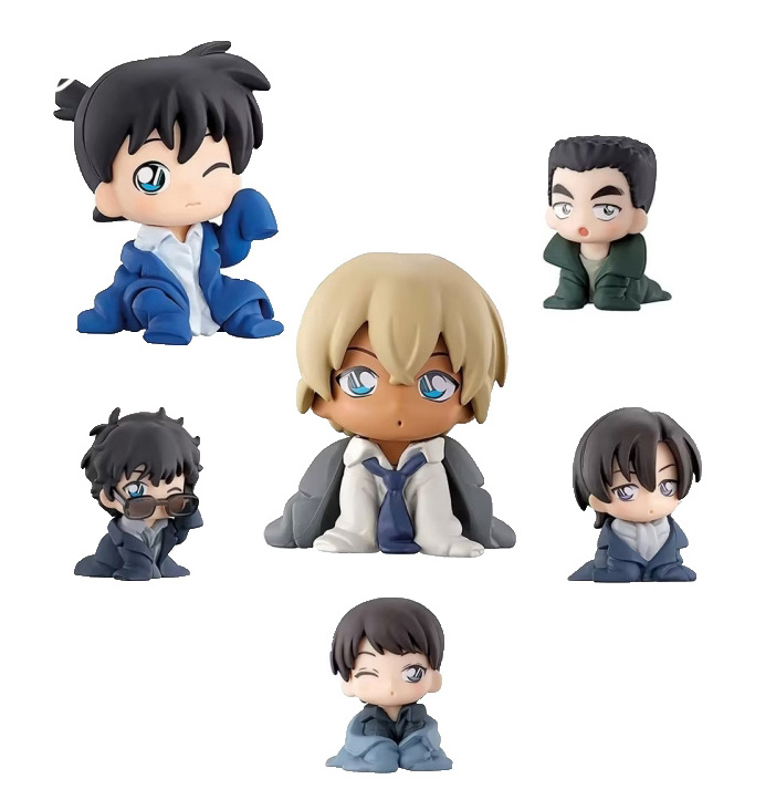 2023 Hot Selling 6PCS/SET 4.5CM Detective Conan Gashapon 8 Generation PVC Anime Figure Character Collection Toy Capsule Toys