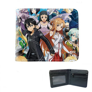 25 Styles Sword Art Online Kirito Coin Purse Yuuki Asuna Print Anime Wallets Folding PU Leather Men Women Wallet