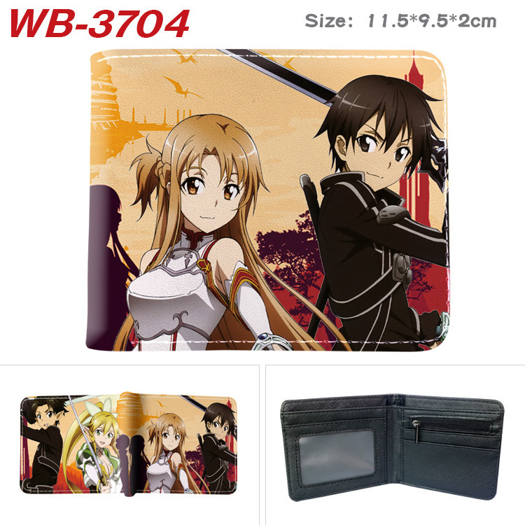 25 Styles Sword Art Online Kirito Coin Purse Yuuki Asuna Print Anime Wallets Folding PU Leather Men Women Wallet