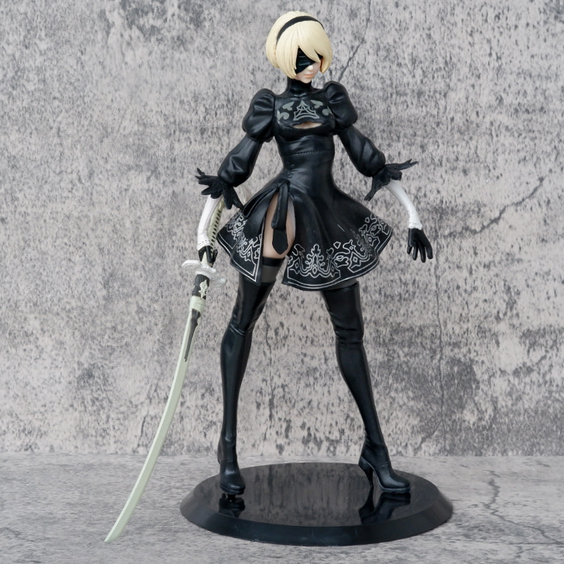 27CM  Nier Automata Figure 2B Nier Automata Sexy Girl Figure Adult Collectible Model Doll Toys