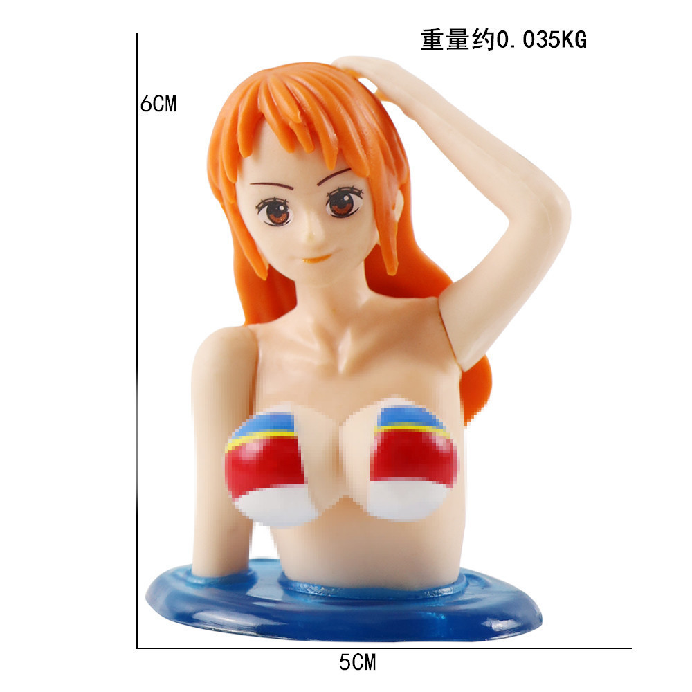 3 Styles Car Decoration Anime Figure Chest Shaking Doll Re Zero Rem 1 PIECE Nami Boa Hancock Sexy Girl Manga Figurine