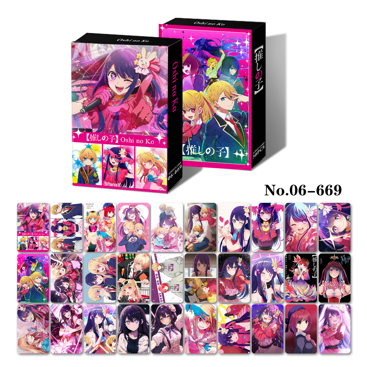 30 Pcs/set Single Sided Printing Anime Cards Oshi no Ko LOMO Cards Hoshino Ai Oshi no Ko Anime Paper Cards Sets Gift