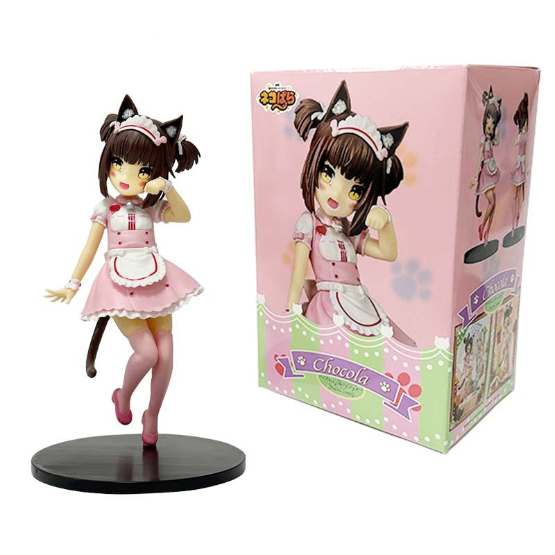 2 Styles 18CM Cos Cute Animal Cat Chocolate Maid Sexy Girls Manga Figurine NEKOPARA Japanese Cartoon PVC Anime Figure Toys