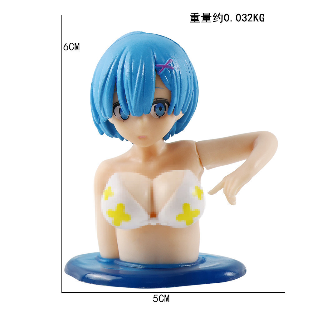 3 Styles Car Decoration Anime Figure Chest Shaking Doll Re Zero Rem 1 PIECE Nami Boa Hancock Sexy Girl Manga Figurine