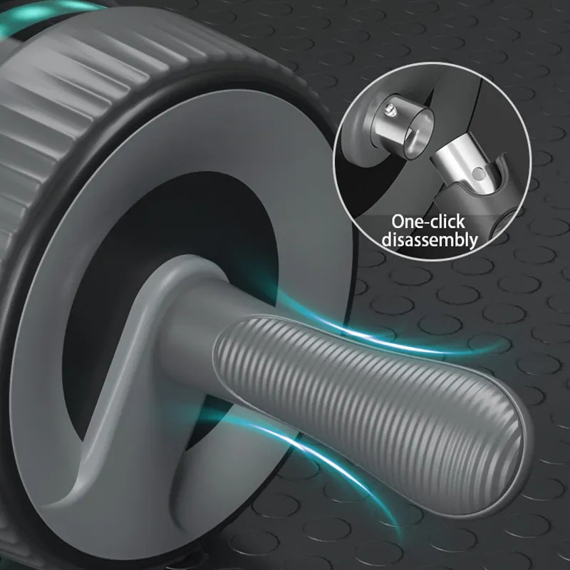 Quality Protection Wheels Roller ABS Steel Rubber Abdominal Roller for Bodybuilding