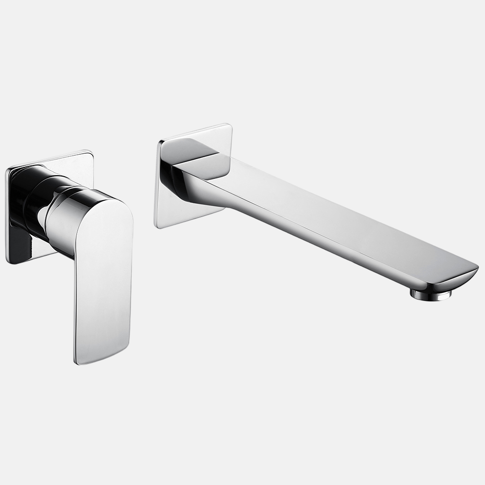 Luxury Model Design 3 Hole Basin Mixer Taps Matt Black  Dual Handle Waterfall Bathroom Sink Rotate Faucet Factory Price