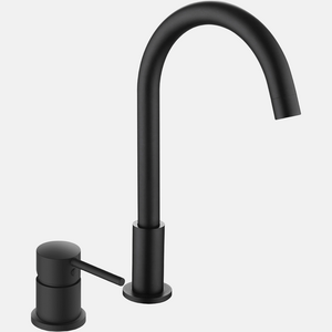 Bathroom Sink Basin Matt Black Cold Hot Water Tap Basin Faucet Single Handle Single Hole Deck Mounted Bathroom Faucets Cheap